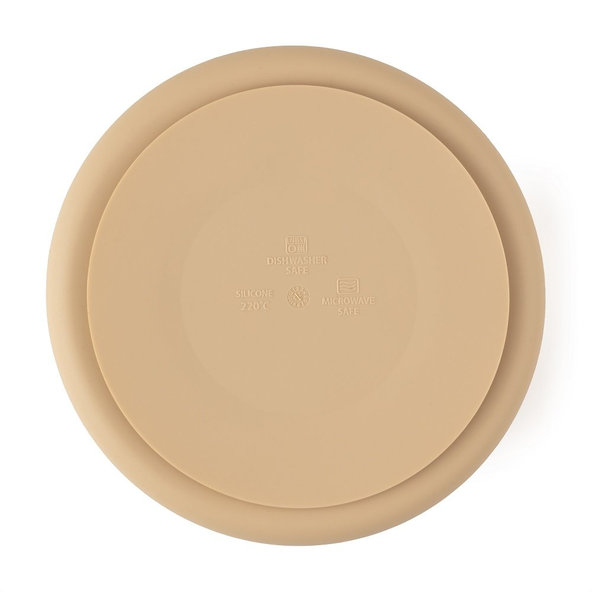 PETITE&MARS Tanierik silikónový deliaci okrúhly Take&Match Desert Sand 6m+