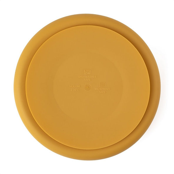 PETITE&MARS Tanierik silikónový deliaci okrúhly Take&Match Intense Ochre 6m+