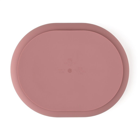 PETITE&MARS Tanierik silikónový deliaci oválny Take&Match Dusty Rose 6m+