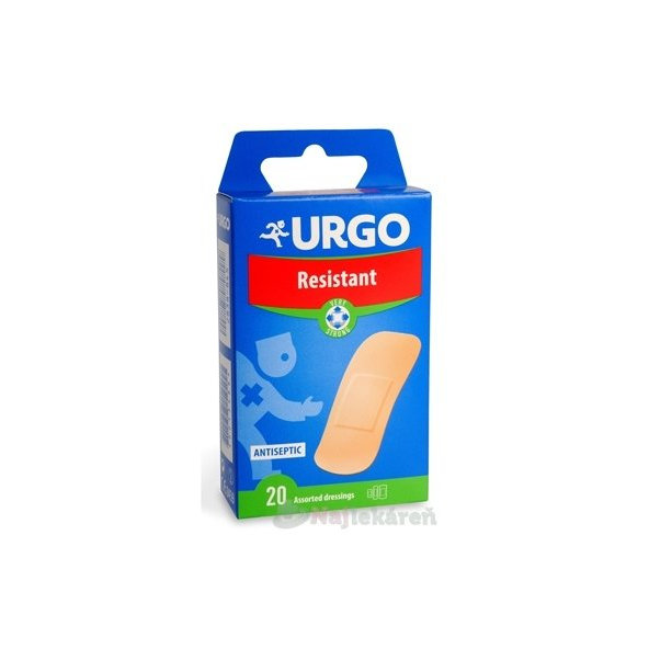 URGO Resistant odolná náplasť, 3 veľkosti, 20ks