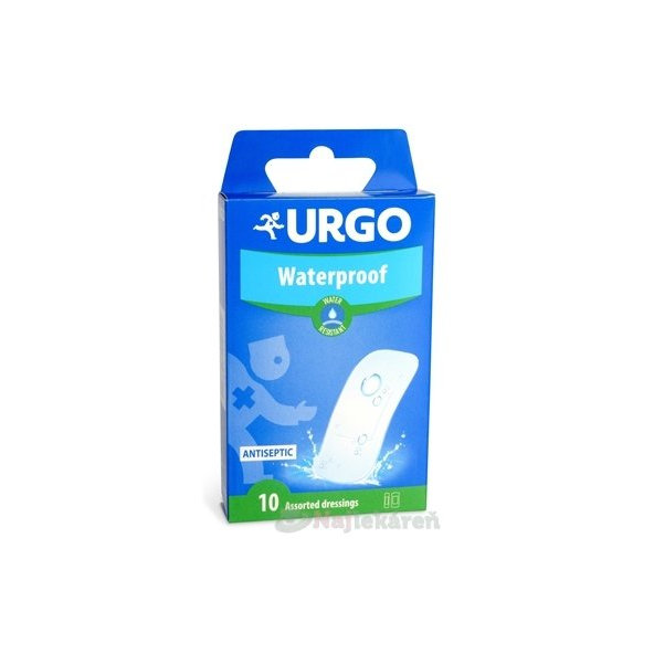 URGO Waterproof vodeodolná náplasť priehľadná, 2 veľkosti, 10ks