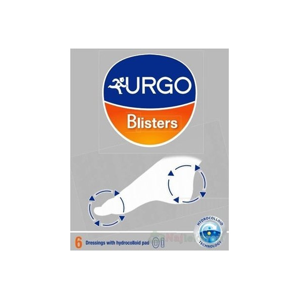 URGO Blisters Na pľuzgiere hydrokoloidná náplasť, 2 veľkosti  6ks