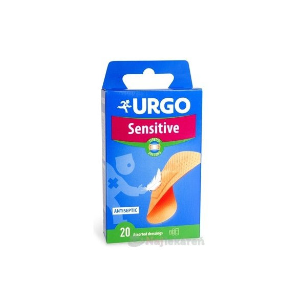 URGO Sensitive Stretch náplasť na citlivú pokožku, 3 veľkosti, 20ks