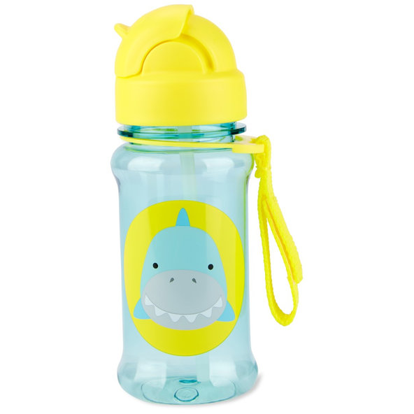 SKIP HOP Zoo tritan fľaša so slamkou Žralok 12m+ 355 ml