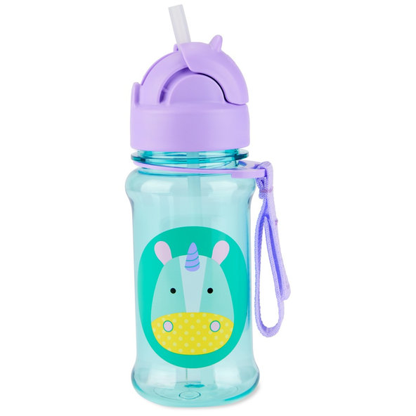 SKIP HOP Zoo tritan fľaša so slamkou Jednorožec 12m+ 355 ml