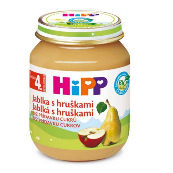 HiPP BIO Príkrm ovocný Jablká s hruškami 125g