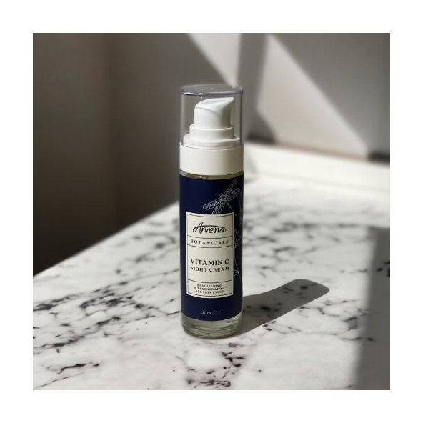 Vitamín C - nočný krém /ošetrenie pre všetky typy pleti Arvena Botanicals 30ml