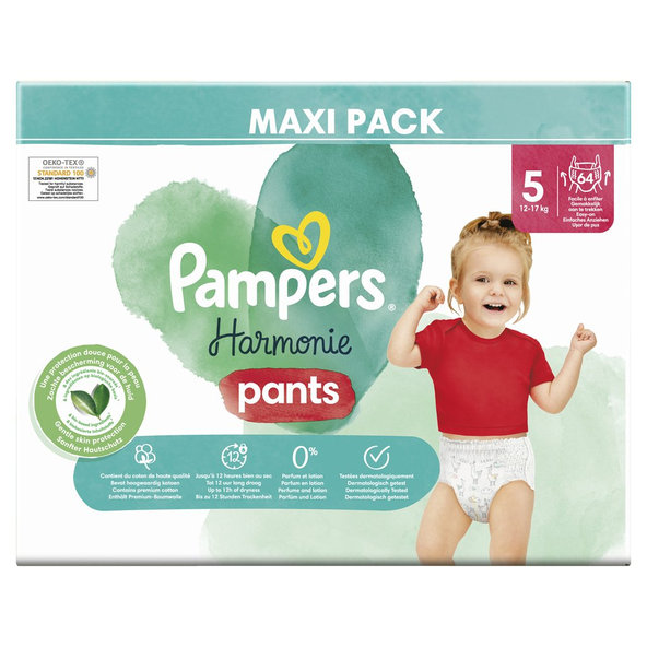 2x PAMPERS Nohavičky plienkové Harmonie Pants veľ. 5 (64 ks) 12-17 kg
