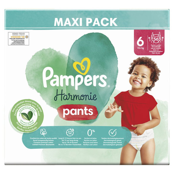 2x PAMPERS Nohavičky plienkové Harmonie Pants veľ. 6 (56 ks) 15+ kg