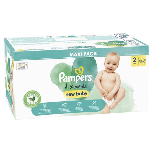 2x PAMPERS Plienky jednorázové Harmonie veľ. 2 (96 ks) 4-8 kg