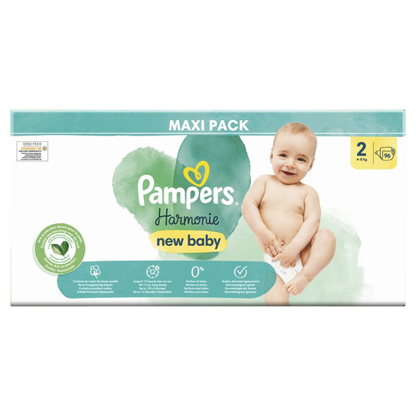 2x PAMPERS Plienky jednorázové Harmonie veľ. 2 (96 ks) 4-8 kg