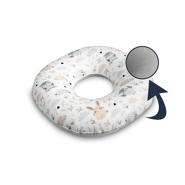 SENSILLO Vankúš popôrodný lesné zvieratká Gray bavlna 43 cm