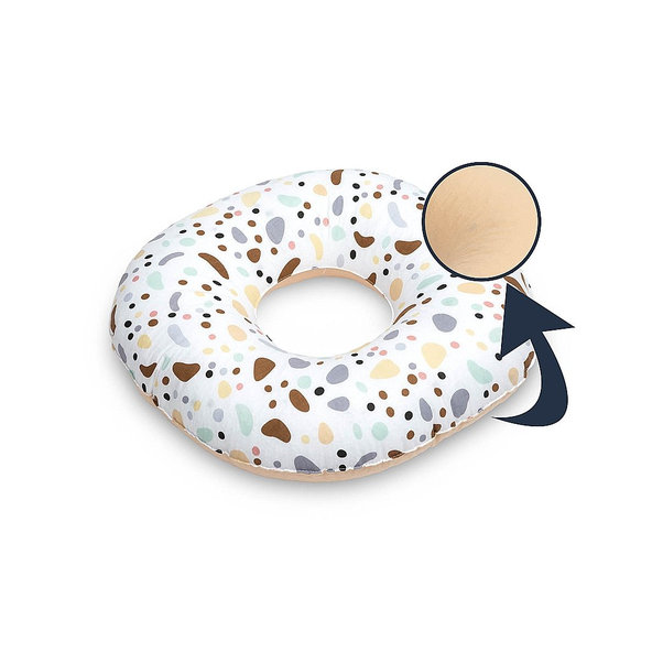 SENSILLO Vankúš popôrodný bodky Beige bavlna 43 cm