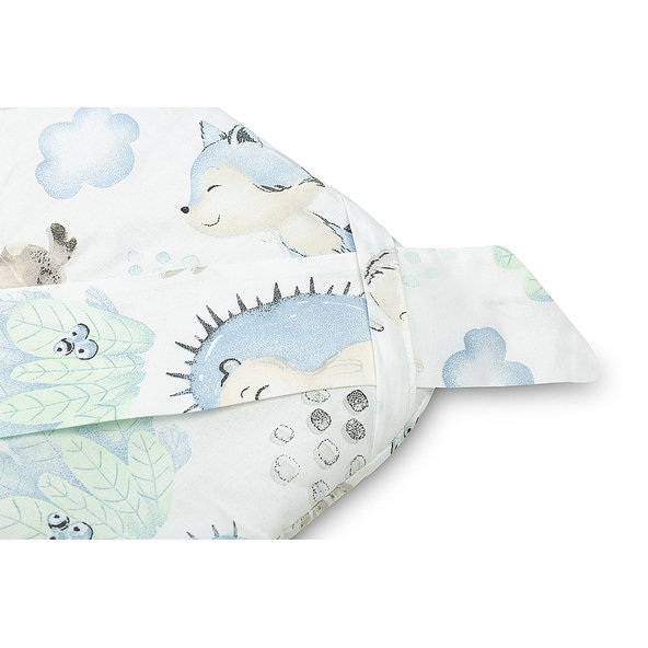 SENSILLO Zavinovačka s volánikom lesné zvieratká bavlna 75x75 cm