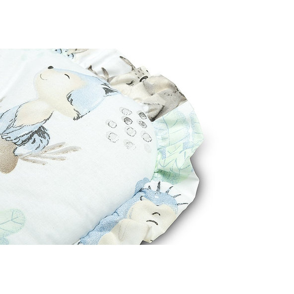 SENSILLO Zavinovačka s volánikom lesné zvieratká bavlna 75x75 cm