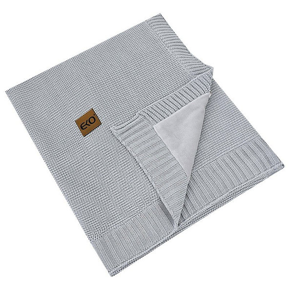 EKO Deka bambusová s kožušinovou podšívkou Grey 100x80 cm