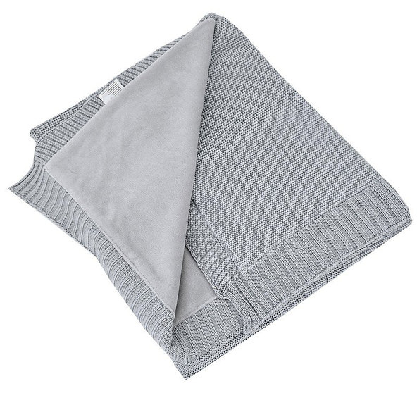 EKO Deka bambusová s kožušinovou podšívkou Grey 100x80 cm