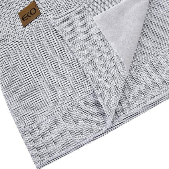 EKO Deka bambusová s kožušinovou podšívkou Grey 100x80 cm