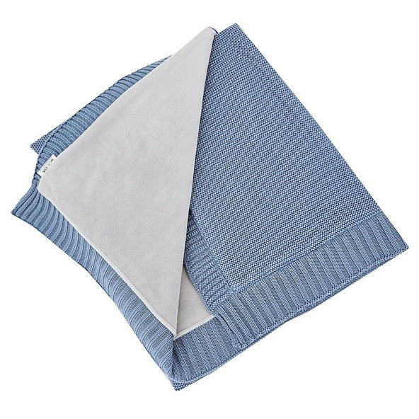 EKO Deka bambusová s kožušinovou podšívkou Jeans 100x80 cm