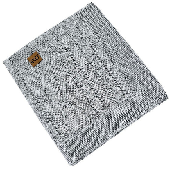 EKO Deka kašmírová s kožušinovou podšívkou Grey 100x80 cm