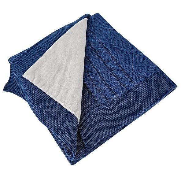 EKO Deka kašmírová s kožušinovou podšívkou Jeans 100x80 cm