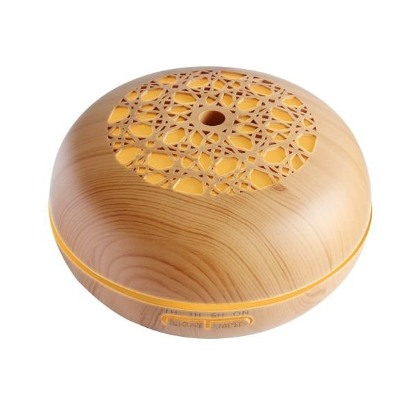 Ultrazvukový difuzér pre esenciálne oleje bledé drevo so vzormi Bioruža 550ml