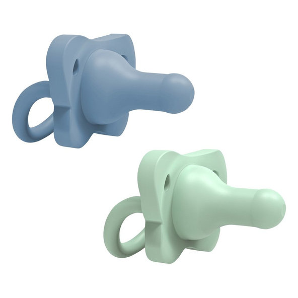 DR.BROWN'S HappyPaci cumlík 0-6m 2ks, modrý/zelený