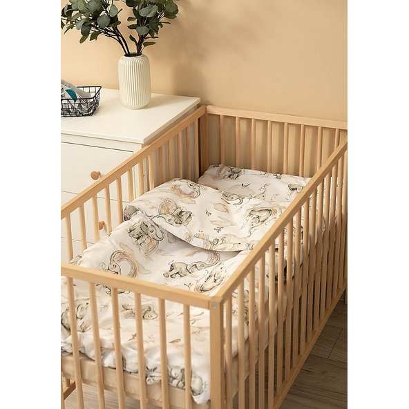 SENSILLO Bielizeň posteľná 3-dielna sloník Beige bavlna 120x60 cm