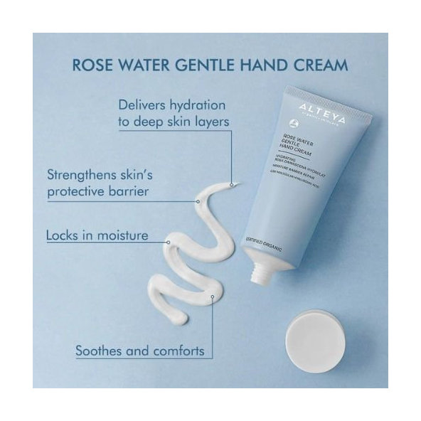 Hydratačný krém na ruky s ružovou vodou  Alteya Organics 90ml