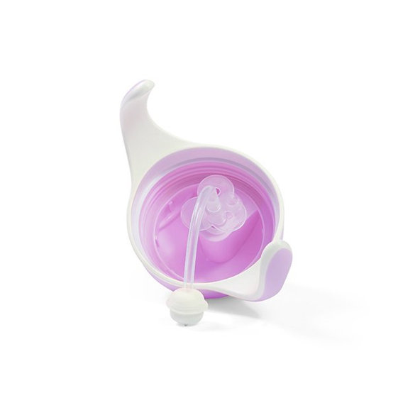 BABYONO Hrnček učiaci so slamkou Motýlik 6m+