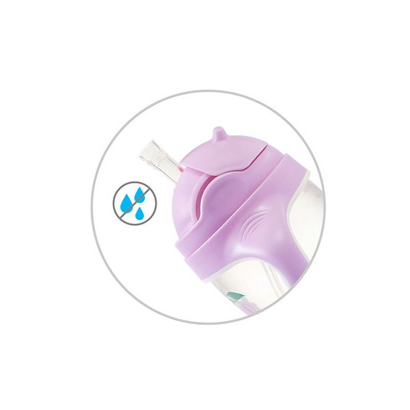 BABYONO Hrnček učiaci so slamkou Motýlik 6m+