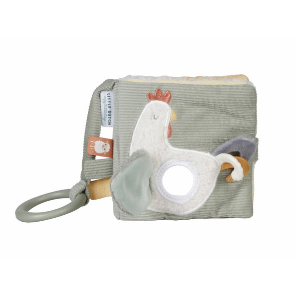 LITTLE DUTCH Knižka závesná textilná s aktivitami stodola Farma