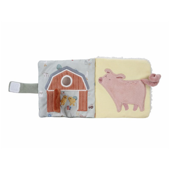 LITTLE DUTCH Knižka závesná textilná s aktivitami stodola Farma