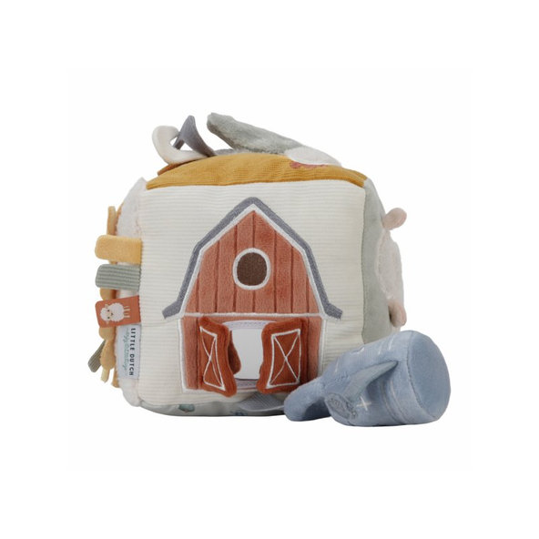 LITTLE DUTCH Kocka textilná s aktivitami Farma