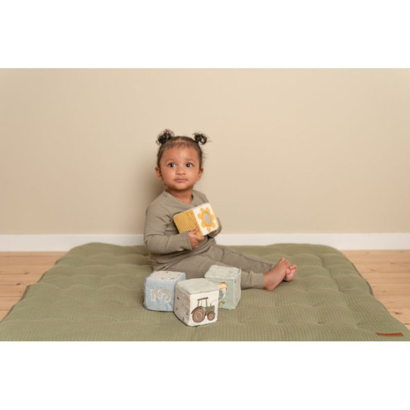 LITTLE DUTCH Sada plyšových kociek Farma