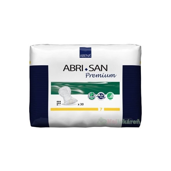 ABENA ABRI SAN Premium 7 vkladacie plienky, priedušné, 36x63 cm, savosť 2100ml 30ks