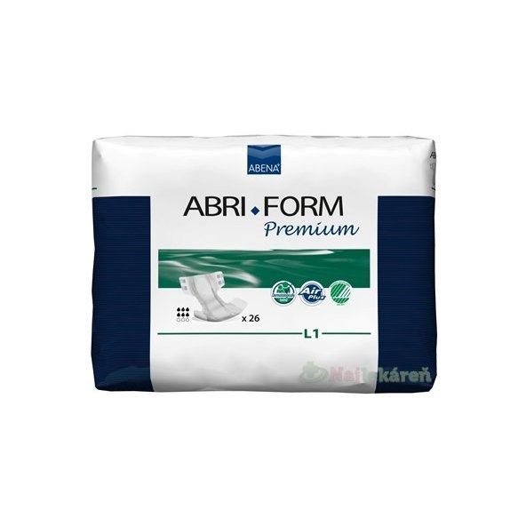 ABENA ABRI FORM Premium L1 plienkové nohavičky priedušné, boky 100-150cm, savosť 2500ml, 26ks