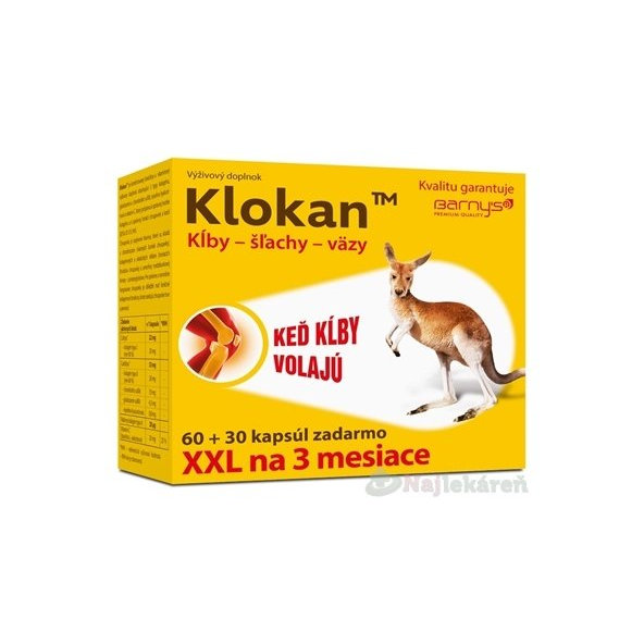 Klokan výživový doplnok s kolagénom, 60+30 cps zadarmo
