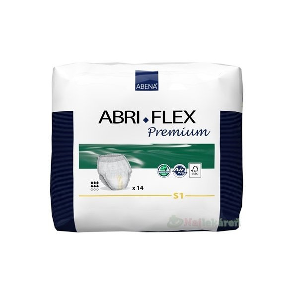 ABENA Abri Flex Premium S1, plienkové nohavičky, priedušné, boky 60-90cm, savosť 1400ml, 14ks