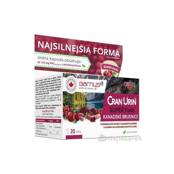 BARNY'S CRAN-URIN SUPER Forte na močové cesty 20 kapsúl