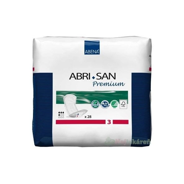 ABENA ABRI SAN Premium 3 inkontinenčné vložky, priedušné, 11x33cm, savosť 500ml  28ks
