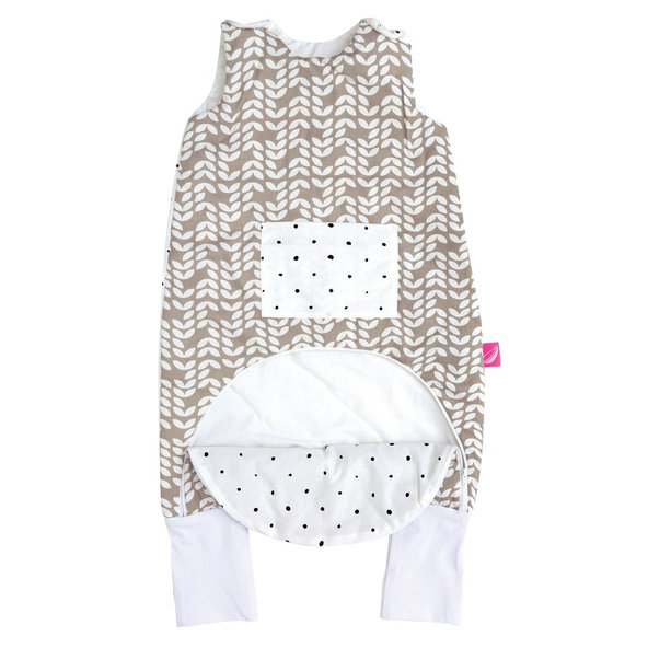 MOTHERHOOD Vak spací s nohavicami a vreckom Beige Classics 1-1,5r 2 tog