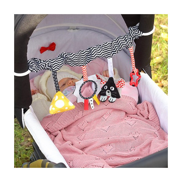 BABYONO Deka pletená bambusová ružová 75x100 cm