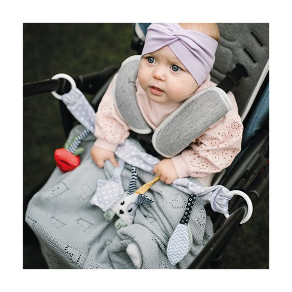 BABYONO Deka pletená bambusová sivá 75x100 cm