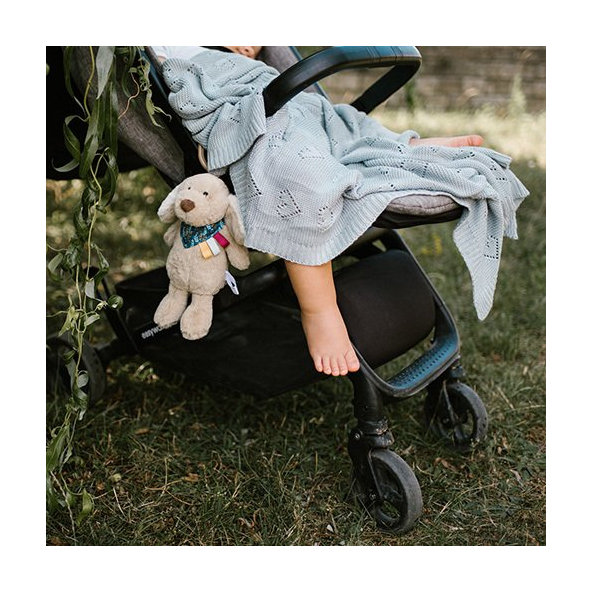 BABYONO Deka pletená bambusová sivá 75x100 cm