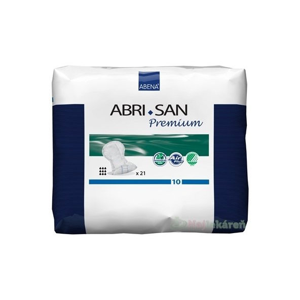ABENA ABRI SAN Premium 10 vkladacie plienky, priedušné, 36x70cm, savosť 2800ml, 21ks