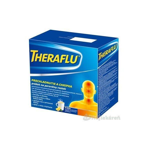 THERAFLU horúci nápoj na chrípku a prechladnutie 14 vrecúšok