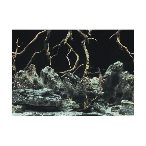 AQUA NOVA Akvarijné pozadie S 60x30cm korene / voda
