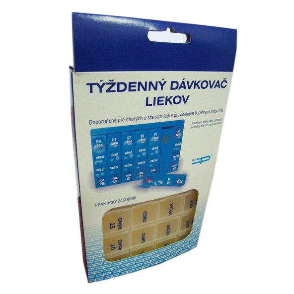 Obzor Týždenný dávkovač liekov 1ks - žltá, oranžová, zelená