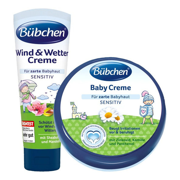 BÜBCHEN Sada krémov Baby 150 ml+ Baby krém zlé počasie 75 ml